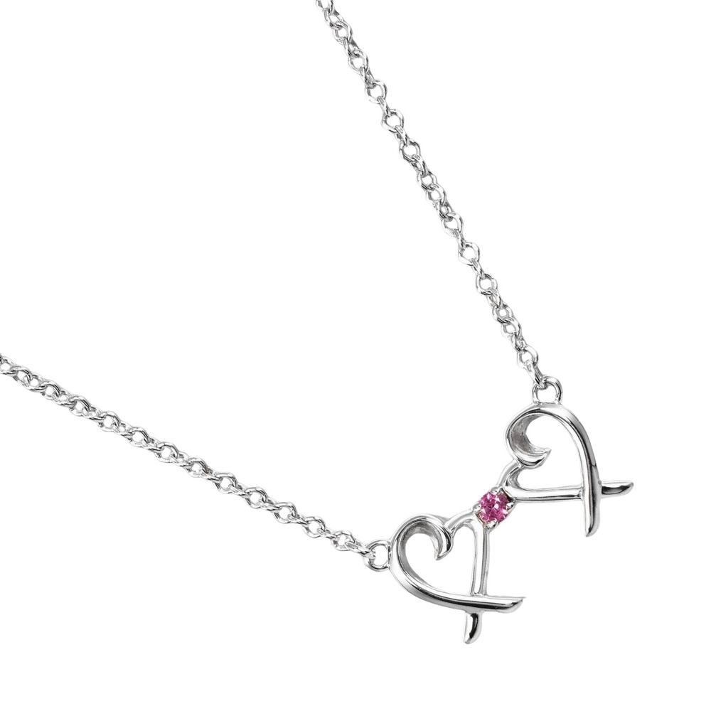 TIFFANY & CO. Silver Sapphire Heart Necklace